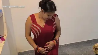 Hardcore chudai non stop red saree