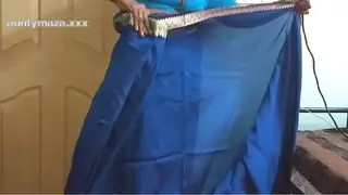 Wearing Saree ready for party